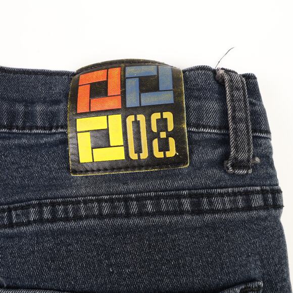 Demolition Jeans Mens 36x32 Splattered Distressed Moto Denim Black - Picture 15 of 15